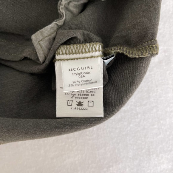 Mcguire Denim x Revolve Jacket Women S 'Paradiso' Twill Moto Stretch Gray Crop - Picture 9 of 9